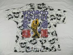 Vintage Rolling Stones 1994 Voodoo Lounge Us Tour Shirt XXL All Over Print Skull