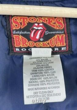 Vintage Rolling Stones 94 Varsity Veste Brockum Rockware Fabriqué Au Canada Sz XL