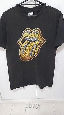 Vintage Rolling Stones 97/98 Tour Simple Maille Envil T-shirt Taille Moyenne