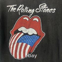 Vintage Rolling Stones Band Tee 1981 Tour Tee Chemise Moyen Homme