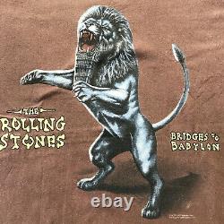 Vintage Rolling Stones Bridges To Babylon Lion Shirt 1997 (xl) Imprimante's Proof