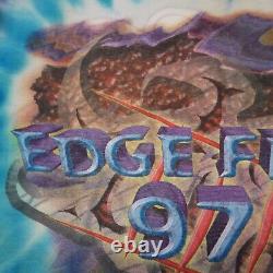 Vintage Rolling Stones Bridges To Babylon Tie Dye 4 Sided Edge Fest Iggy Pop XL