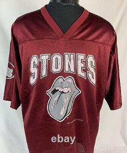 Vintage Rolling Stones Football Jersey 1997 Logo Athletic Rock Band Promo XL 90s