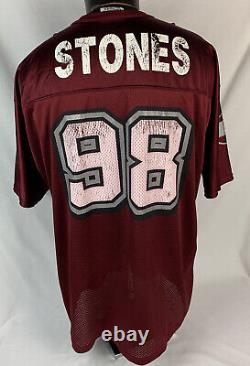 Vintage Rolling Stones Football Jersey 1997 Logo Athletic Rock Band Promo XL 90s