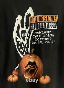 Vintage Rolling Stones Halloween Fangs Oakland Halloween 90s T-shirt Large XL