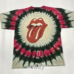 Vintage Rolling Stones Liquid Blue T Shirt Taille XL Teinture