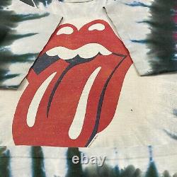 Vintage Rolling Stones Liquid Blue T Shirt Taille XL Teinture