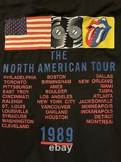 Vintage Rolling Stones North American Tour 1989 Shirt Size L