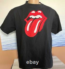 Vintage Rolling Stones Pas De Sécurité 90 Tour T-shirt Tee Hommes Taille XL Noir