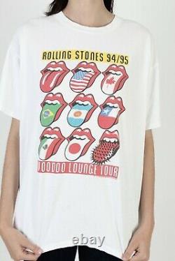 Vintage Rolling Stones Rock Band Voodoo Lounge Concert Tour Brockum Tee T Shirt