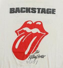 Vintage Rolling Stones Shirt Crew Only Backstage Tee S/m 1981 80s Original