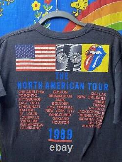 Vintage Rolling Stones Shirt Grand 1989 North American Tour Tee Single Stitch