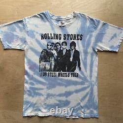 Vintage Rolling Stones Steel Wheels Tour Shirt XL White 90s Band Rock Music