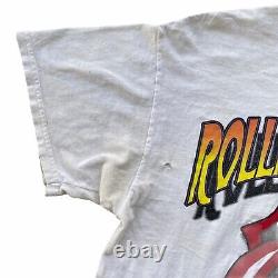 Vintage Rolling Stones T Shirt Adulte Sz Large White Bridges To Babylon Tour 1997