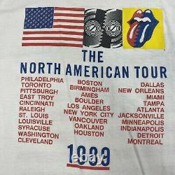 Vintage Rolling Stones T Shirt Guns Roses Steel Wheels Tour Mens XL 1989 Single