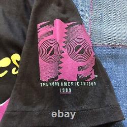 Vintage Rolling Stones T Shirt Large Black 1989 Concert Hommes 80s Single Stitch