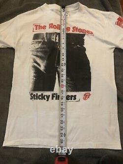 Vintage Rolling Stones T Shirt Large Sticky Fingers The Beatles Who Kinks Faces