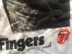 Vintage Rolling Stones T Shirt XL Sticky Fingers Deadstock Avec Tags 1989 Jagger
