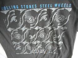 Vintage Rolling Stones T-shirt 1989 Steel Wheels Concert Brockum Size XL