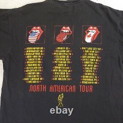 Vintage Rolling Stones T-shirt 1994/95 Voodoo Lounge Tournée Concert Grand Faded