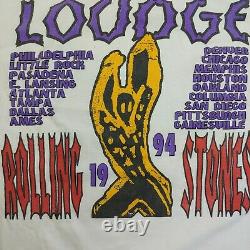 Vintage Rolling Stones T-shirt Voodoo Lounge Tour 1994 Rare XL Jagger Richards