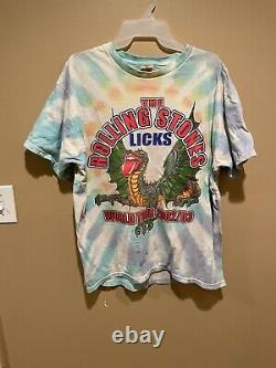 Vintage Rolling Stones Tour Shirt XL Band Shirt Merch Tye Dye Concert 00s