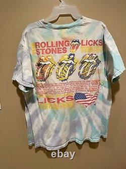 Vintage Rolling Stones Tour Shirt XL Band Shirt Merch Tye Dye Concert 00s
