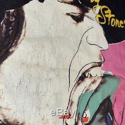 Vintage Rolling Stones Tournée Nord-américaine 1989 Mick Jagger Andy Warhol T-shirt