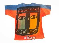 Vintage Rolling Stones Voodoo Lounge 1994 All Over Print Tie Dye T-shirt XL