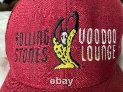 Vintage Rolling Stones Voodoo Lounge 94/95 Concert Tour Red Hat Minimalement Porté
