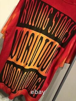 Vintage Rolling Stones Voodoo Lounge Tour Band Tee Shirt Tie Dye Brockum XL