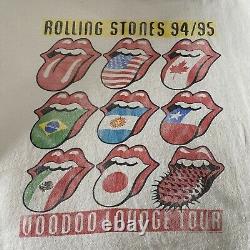 Vintage Rolling Stones Voodoo Lounge Tour T Shirt Brockum Taille L