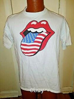 Vintage Rolling Stones Voodoo Lounge Tour, T-shirt 94-95 Blanc Grand Brockum