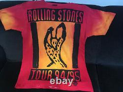 Vintage Rolling Stones World Tour Voodoo Lounge 94/95 Brockum Tie Dye Singstc XL
