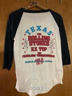Vintage Rolling Stones / Zz Top 1981 T-shirt De Concert Houston Texas Astrodome
