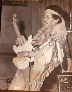 Vintage Signés Uniquemt Copie Jimi Hendrix Photo Memphis 18 Avril, 1969 Jim Shearin