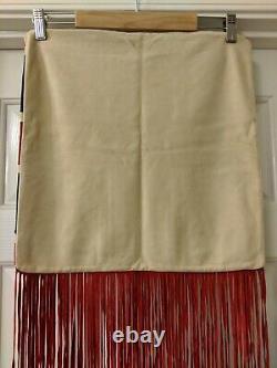 Vintage Spell & The Tsigane Collective Rolling Stones Suede Fringe Oreiller Cover