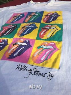 Vintage Steelwheelsrolling Stones 89 North American Tourconcert Tshirt XL