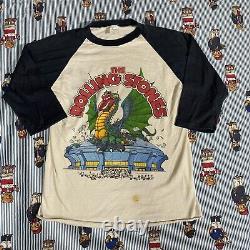 Vintage The Rolling Stones 1981 Tour Graphic Raglan T-shirt Medium 50/50 USA