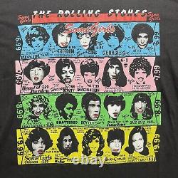 Vintage The Rolling Stones 1989 Certaines Filles Promo Band Tee Shirt Single Stitch L