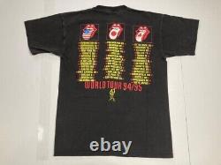 Vintage The Rolling Stones 94/95 World Tour Voodo Lounge Chemise De Concert L