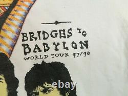 Vintage The Rolling Stones Bridges To Babylon 97 98 Tour T Chemise Taille XL