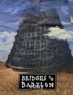 Vintage The Rolling Stones Bridges To Babylon All Over Imprimer Bleu1998 Tshirt XL