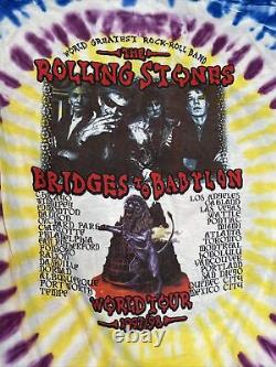 Vintage The Rolling Stones Bridges To Babylon T-shirt Taille 2xl Double Face