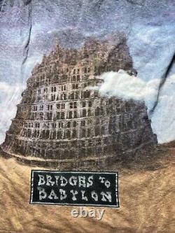Vintage The Rolling Stones Chemise Adulte XL Bridges To Babylon All Over Imprimer 90s