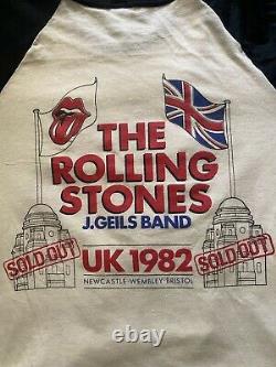 Vintage The Rolling Stones Europe Tour 1982 Band T-shirt Taille S J. Geils Band