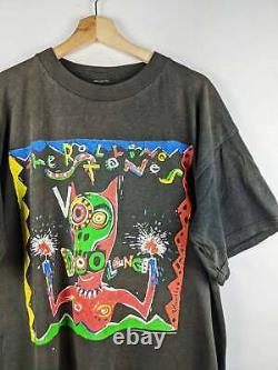 Vintage The Rolling Stones Merch T-shirt 1995 Voodoo Lounge Tour Faded