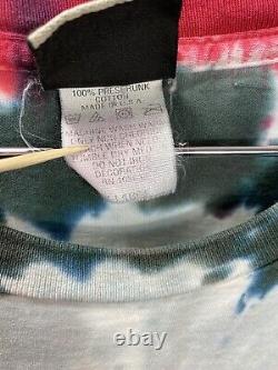 Vintage The Rolling Stones Tie Dye T Shirt Liquid Blue Single Stitch Mens XL USA