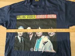 Vintage Volling Stones Vaudou Lounge T-shirt-mens Xl-1994-95 Poitrine Unique
