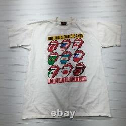 Vintage White Rolling Stone Voodoo Lounge Made In The USA 94/95 Tour Hommes Taille L